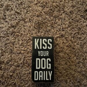 Black Wooden Dog Sign